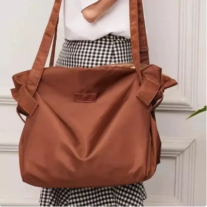 2026 New Travel Camping Large Capacity Single Shoulder Crossbody Luggage Bag Women's Bag Vintage Oxford Cloth Pure Color